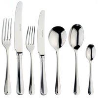 Arthur Price 'Rattail' Stainless Steel 7 Piece 1 person Cutlery Place Setting in Silver