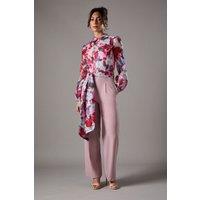Organza Printed Bodice Jumpsuit