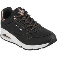 Skechers Women's Uno Black/rose Gold/white in Black | Size: 8