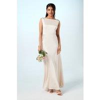 Coast Women's Petite Sleeveless Satin Bridesmaid Dress in Champagne | Size: 8