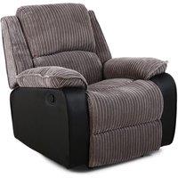 More4Homes Postana Jumbo Cord Fabric Manual Reclining Lounge Recliner Chair in Grey