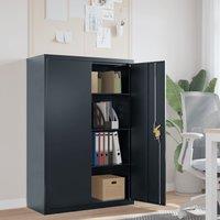 Berkfield Home File Cabinet Anthracite 90x40x140 cm Steel in Black | Size: 90 x 40 x 140 cm