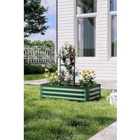 100cm W Bottomless Galvanized Steel Raised Garden Bed
