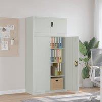 Berkfield Home File Cabinet Light Grey 90x40x180 cm Steel | Size: 90 x 40 x 180 cm