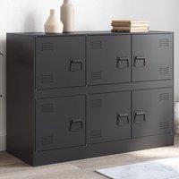 Berkfield Home Sideboard Black 99x39x73 cm Steel | Size: 99 x 39 x 73 cm