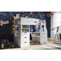 Flair Cosmic Storage Sleeper Bed in White | Size: Single