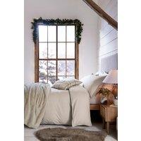 Murmur 'Laila' Brushed Cotton Duvet Cover in Cream | Size: Super King
