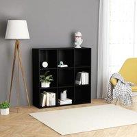 Book Cabinet Black 98x30x98 cm Engineered Wood