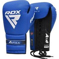 RDX SPORTS Apex A4 Boxing Training/Sparring Lace Up Gloves Men & Women Punching Muay Thai Kickboxing in Blue | Size: 10oz
