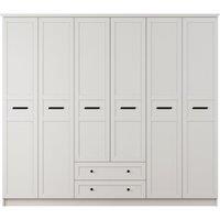 Daisy Xl 6 Door 2 Drawer Wardrobe, White