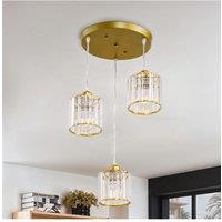 3-Light Crystal Ceiling Pendant Light Fixture