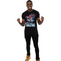Spider-Man Men's Totally Amazing Cotton T-Shirt in Black | Size: Large