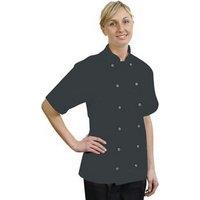 BonChef Men's Danny Short Sleeved Chef Jacket in Black | Size: Small