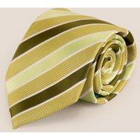 Oswin Hyde Men's Classic Stripe Mint Olive Tie in Green