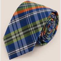 Oswin Hyde Men's Checks Blue Green Tie