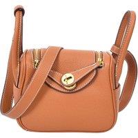 House of Leather Women's Womens Faux Leather Shoulder Bag Mini Fashion Handbag Celeste White in Brown | Size: Small