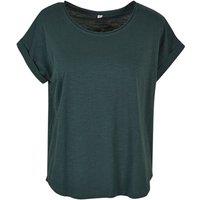 Build Your Brand Women's Long Slub T-Shirt in Bottle Green | Size: 2XL