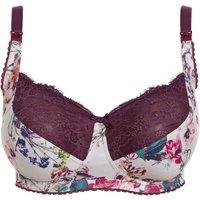 Royce Lingerie Women's Florence Nursing Non Wired Bra in Aubergine | Size: 34E
