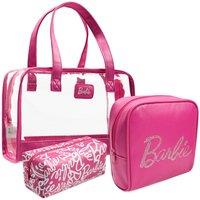 Barbie Toiletry Bag Set of 3 Piece Makeup Cosmetics Travel Holiday in Pink