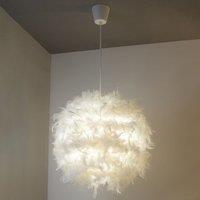 CGC Lighting 'Rio' White Feather Ceiling Lampshade Easy Fit Shade