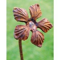 Poppyforge Pack of 3 Lilly Feature Plant Pin 4Ft - Steel - H120 cm - BM/RtR in Brown