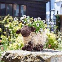 Marco Paul 3pc Rattan Sheep Flower Planter Set in Beige