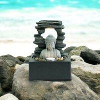 Minster Table-Top Fountain - L18 x W18 x H24 cm in Grey | Size: 1 Pack