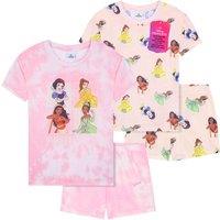 Disney Girl's Princess 2 Pack Short Pyjama Set | Size: 7-8 Years