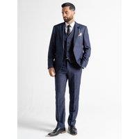 V2 Classic Men's Charles - Blue Tweed Three Piece Suit | Size: 44R