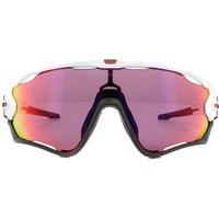 Oakley Men's Wrap Polished White Prizm Road Sunglasses