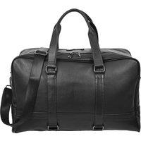 Real Leather Holdall Large Size Weekend Overnight Bag Preston Black