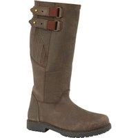 Woodland Men's Blake Waxy Leather Buckle Country Boot in Dark Brown | Size: 12