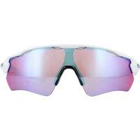 Wrap Polished White Prizm Snow Sapphire Iridium Sunglasses