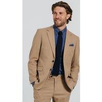 Dobell Men's Camel Brown Twill 2 Piece Suit in Light Brown | Size: 42R
