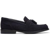 Clarks Men's Craft Arlo Step Navy Suede Slip Ons in Blue | Size: 10-Standard Fit