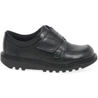 Kickers Men's 'Kick Scuff Lo' Junior School Shoes in Black | Size: 2.5