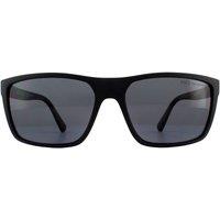 Polo Ralph Lauren Men's Square Black Grey Polarized PH4133 Sunglasses
