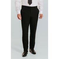 Dobell Men's Black Slim Fit Suit Trousers | Size: 30R