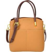 House of Leather Women's Womens Real Leather Handbag Top Handle Small Shoulder Bag Ella Tan