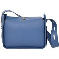 House of Leather Women's Womes Real Leather Shoulder Bag Classic Style Penelope Tan in Blue | Size: Medium