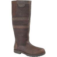 Woodland Women's Hailey Waxy Leather Gusset Country Boot in Dark Brown | Size: 9