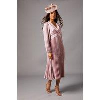 Coast Women's Petite Pleat Skirt Midi Dress in Antique Rose | Size: 6
