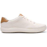 Clarks Women's Nalle Walk White Knit Trainers | Size: 4-Standard Fit