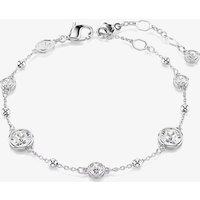 Swarovski Women's Imber Round Cut Rhodium Plated Crystal Bracelet 5696079 in Silver | Size: Adjustable