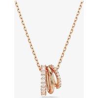 Swarovski Women's Hyperbola Rose Gold Plated Zirconia Necklace 5701494