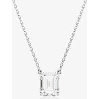 Swarovski Women's Stilla Rhodium Plated White Octagonal Necklace 5693405 in Silver | Size: 47 cm