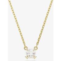 Swarovski Women's Stilla Gold Tone Plated White Square Necklace 5693153 | Size: 45 cm