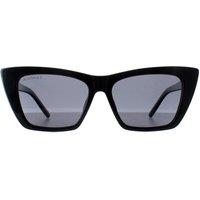 montana Women's Cat Eye Shiny Black Smoke Polarized MP64