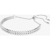 Swarovski Women's Matrix Tennis Silver Two Row Bracelet 5678252 | Size: Adjustable