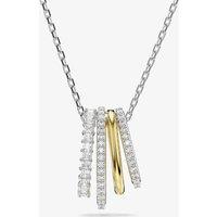 Swarovski Women's Hyperbola Gold & Rhodium Plated Mini Hoop Pendant Necklace 5696626 | Size: 45 cm